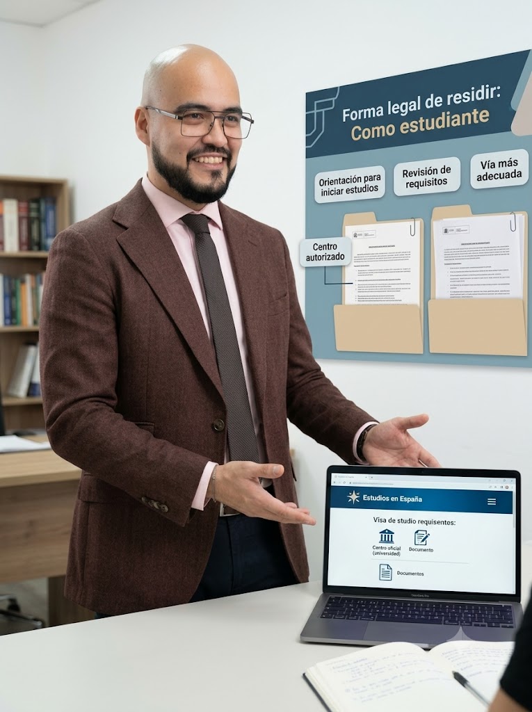 Estudiante en entorno académico